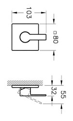 VitrA Ankastre Stop Valf A41456 Sıva Üstü Grubu - Mıx-Kare - Krom - 2