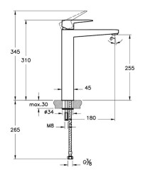 Artema Root Square Lavabo Bataryası A42733 Çanak - Krom - 2