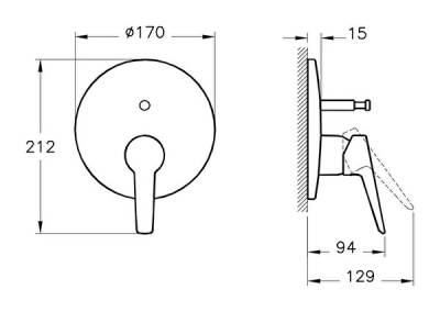 Artema Solid S Ankastre Banyo Bataryası A42446 Sıva Üstü Grubu - Krom - 2