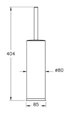 VitrA Base 300 Tuvalet Fırçalığı A44155 Krom - 4