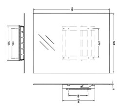 VitrA Q-Line Ayna A44005 Dikey - Krom - 3