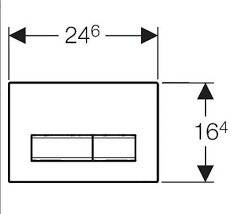 Geberit Sigma50 115.788.SD.2 Kumanda Paneli, Çift Basmalı, Füme Cam - 3