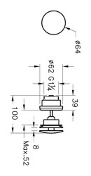 VitrA Lavabo Yuvarlak Süzgeci Universal A4514923 Basmalı - Altın - 2