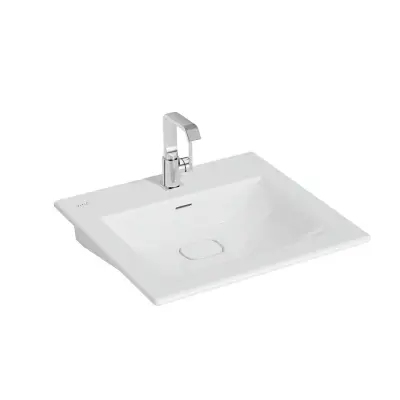 VitrA Metropole Etajerli lavabo 7537B003-0001 60x53 cm - tek armatür delikli - su taşma delikli - beyaz - 1