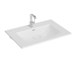 VitrA Metropole Etajerli lavabo 7538B003-0001 80x53 cm - tek armatür delikli - su taşma delikli - beyaz 