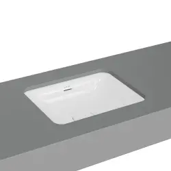 VitrA Metropole Tezgahaltı lavabo 7534B003-1082 Dikdörtgen - 50x40 cm - armatür deliksiz - su taşma delikli - beyaz - 1