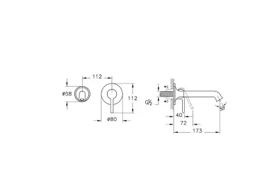 VitrA Origin Cl 2 D'li Ank.Lav.Bat.(SÜ)F.Altın A4288925 - 2