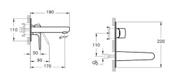 Artema Root Round Temassız Lavabo Bataryası A47121 Elektrikli - tek su girişli - krom - 2