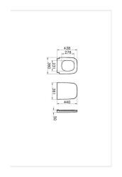 VitrA S20 Klozet kapağı 177-003-009 Duroplast - üstten sıkmalı - yavaş kapanır - metal menteşeli - beyaz - 3