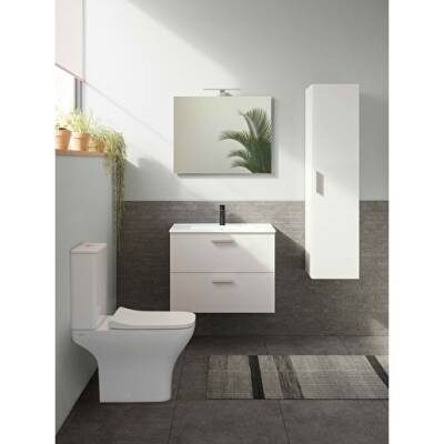 VitrA Mia 75024 Banyo Dolabı Seti, Çekmeceli, 80 cm, Parlak Beyaz - 3