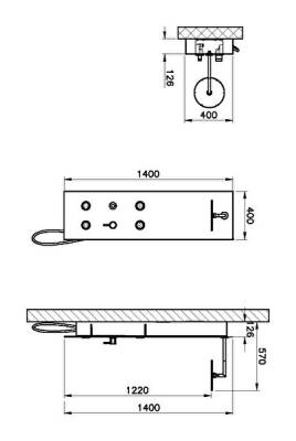 VitrA Origin Duş Sistemi A45804 Masajlı - Beyaz Cam - Krom - 4