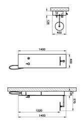 VitrA Origin Duş Sistemi A45806 Masajlı - Bej Cam - Siyah - 3