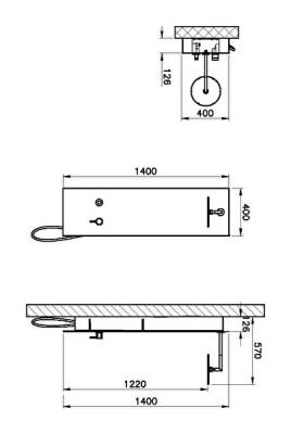 VitrA Origin Duş Sistemi A45806 Masajlı - Bej Cam - Siyah - 3