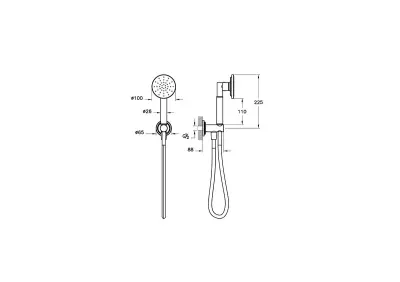 VitrA Origin Cl El Duşu A4579536 - Mat Siyah - 2