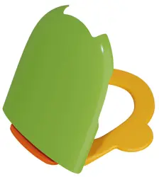 VitrA Sento Kids Klozet kapağı 133-100-009 Duroplast - üstten sıkmalı - yavaş kapanır - turuncu - metal menteşeli - yeşil-sarı-turuncu - 1