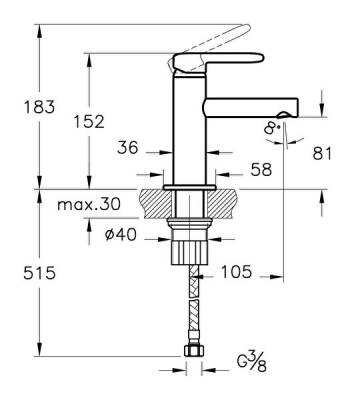 VitrA Sento Çocuk Lavabo Bataryası A42666 Krom-Sarı - 3